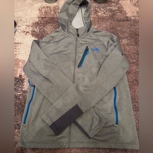 The North Face Men's Performance Jacket in Gray and Blue size large